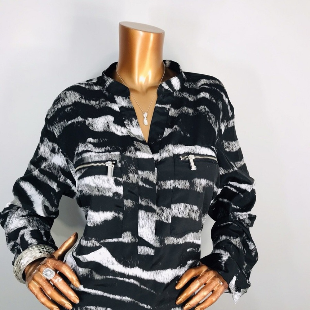 Michael Kors Monochrome Patterned Top